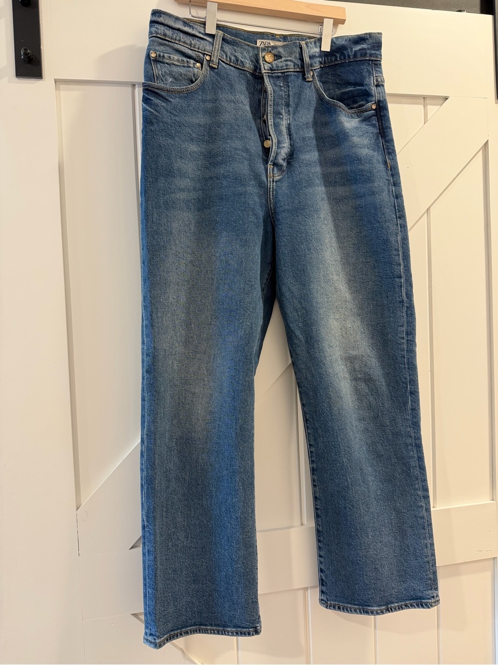 Zara Blue Straight-Leg Jeans
